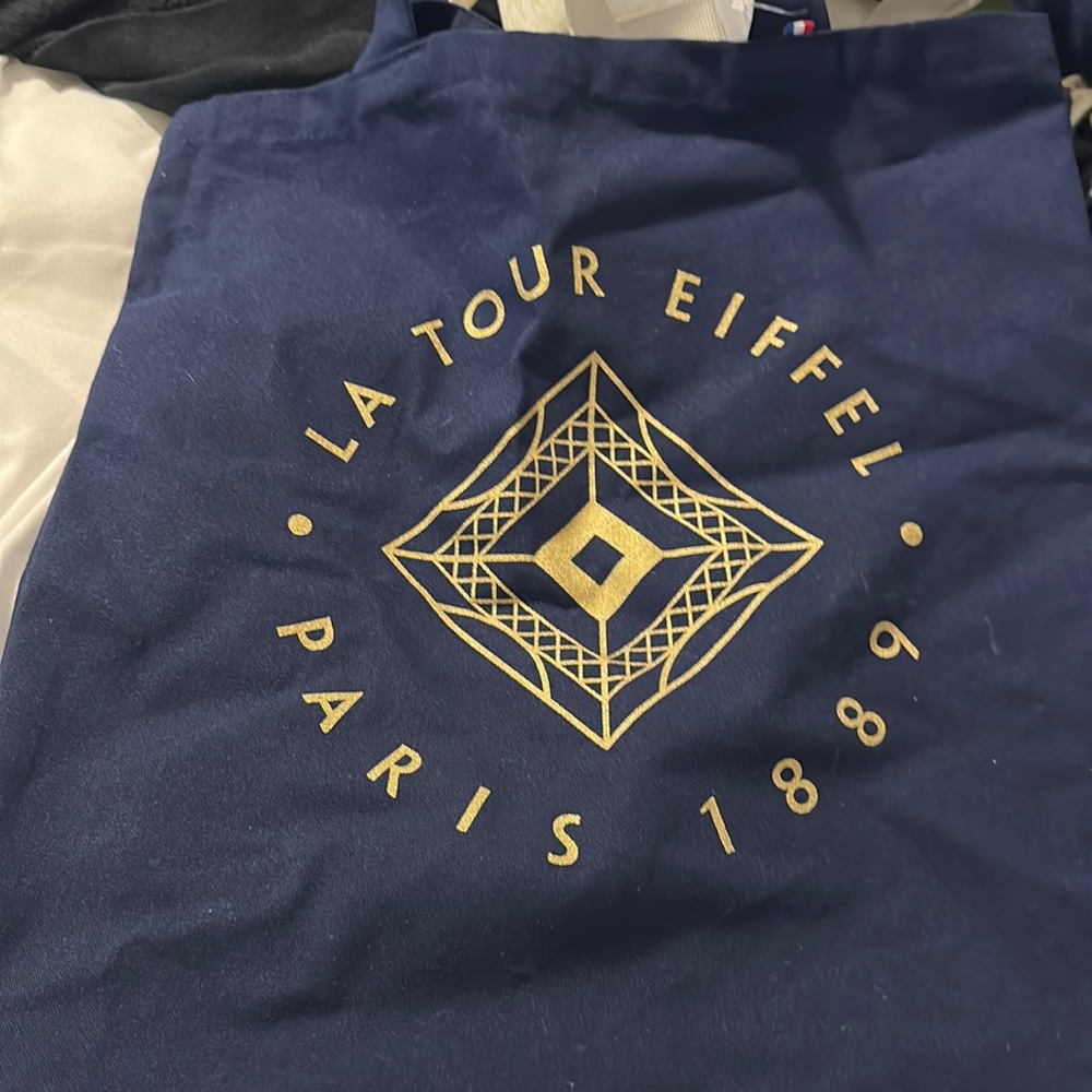 Navy tote bag from Paris, France